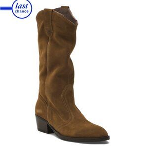 NEROGIARDINI Light Brown Made In Italy Suede Soft Western Boots
